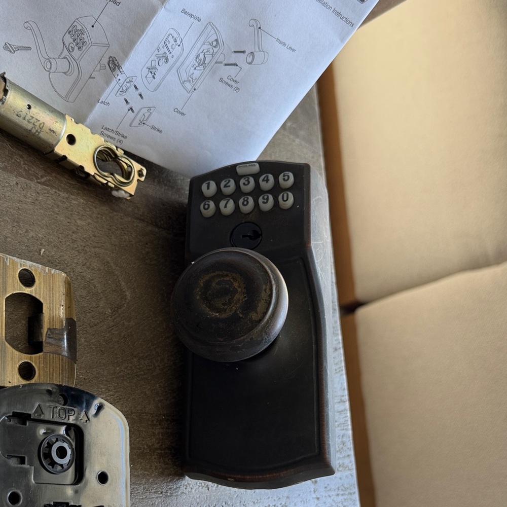 Schlage Matte Black Keyless Electronic Keypad Deadbolt Lock - Picture 3 of 7